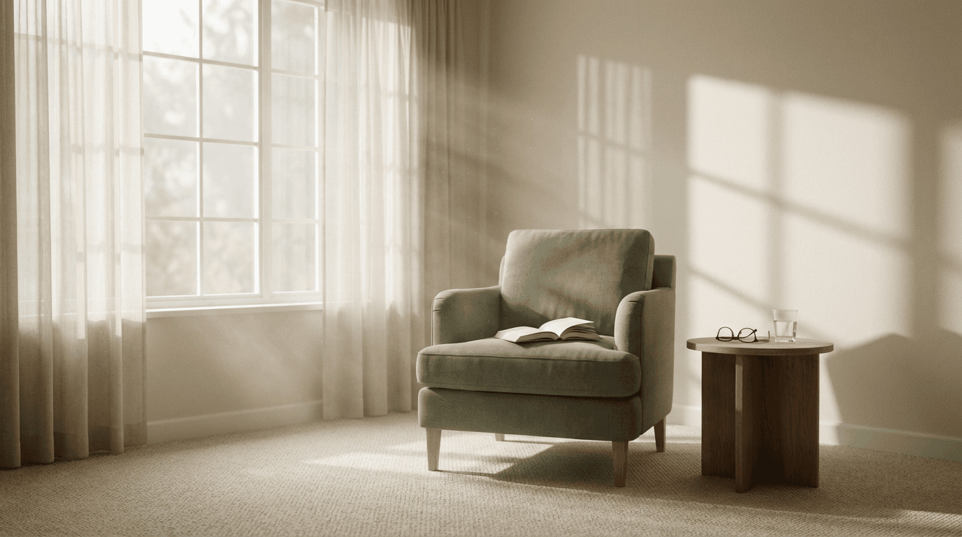 Senior enjoying warm companionship at home